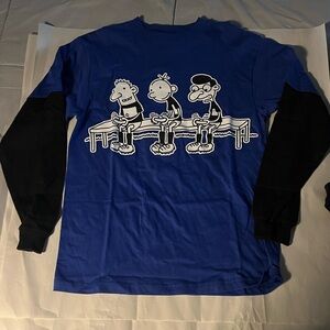 Diary of a Wimpy Kid Long sleeve Navy and black sleeve t shirt